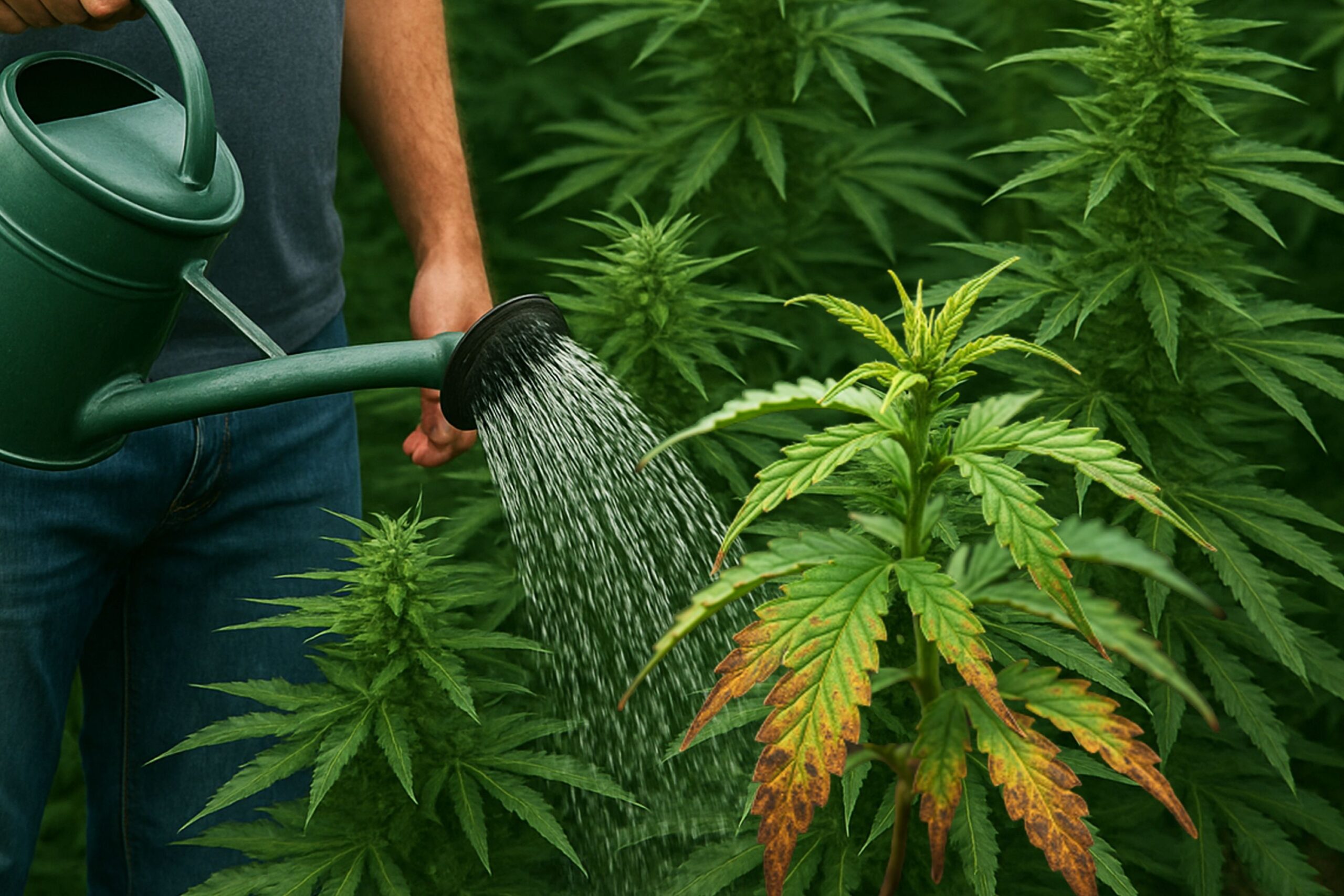 Recognising Overwatering Symptoms in Cannabis